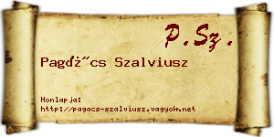 Pagács Szalviusz névjegykártya